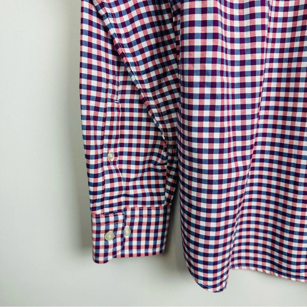 Banana Republic 100% Cotton Grant Fit Stretch Oxford Button Shirt Size Large
